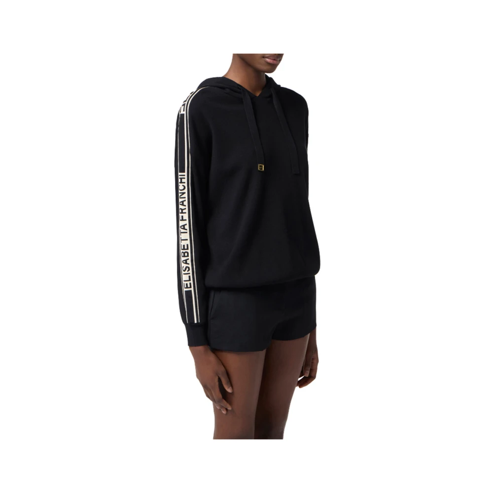 Elisabetta Franchi Multicolor Stijlvolle Dames Trui Black Dames