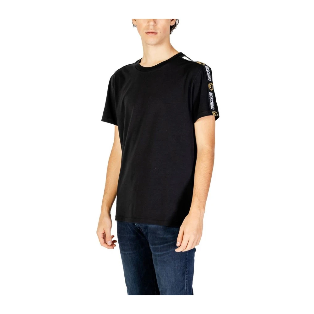 Moschino Zwarte Katoenen Crew Neck T-Shirt Black Heren