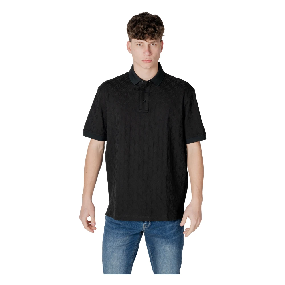 Armani Exchange Katoenen Polo Shirt Black Heren
