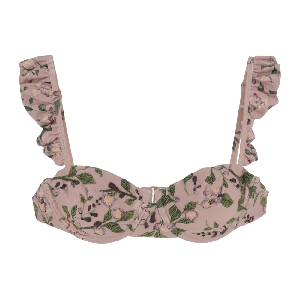 Agua by Agua Bendita Bloemrijk geborduurde bikinitop met ruches Multicolor Dames