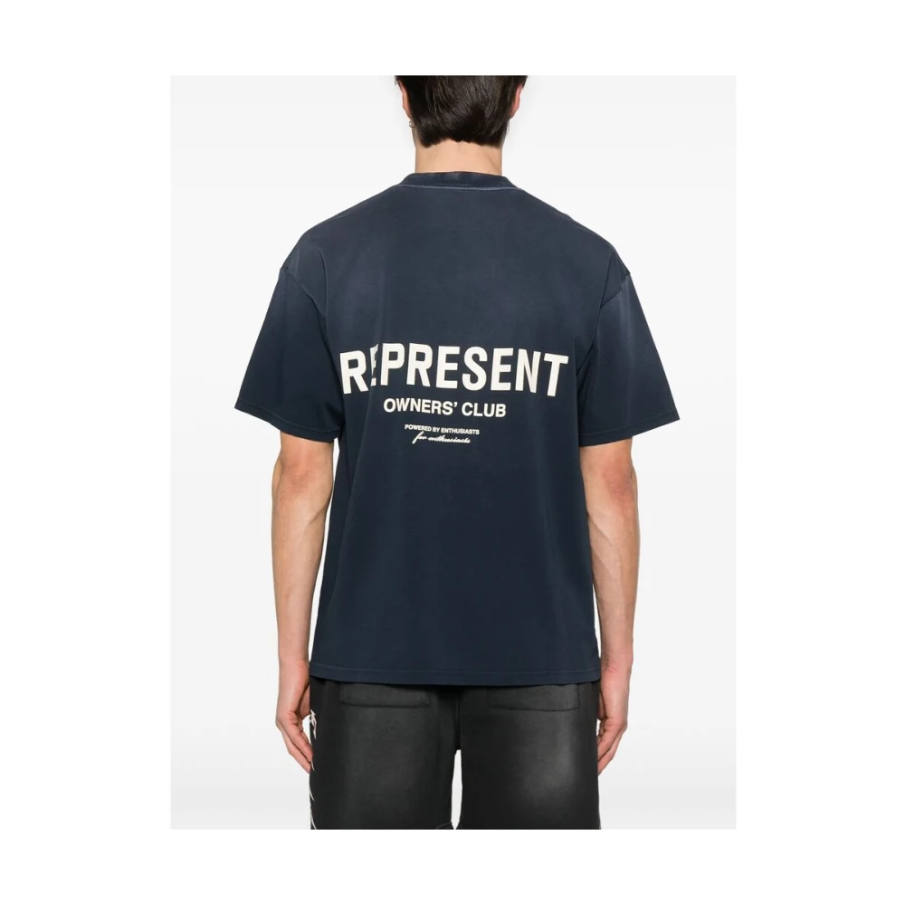Represent T-shirt met ronde hals Blue Heren