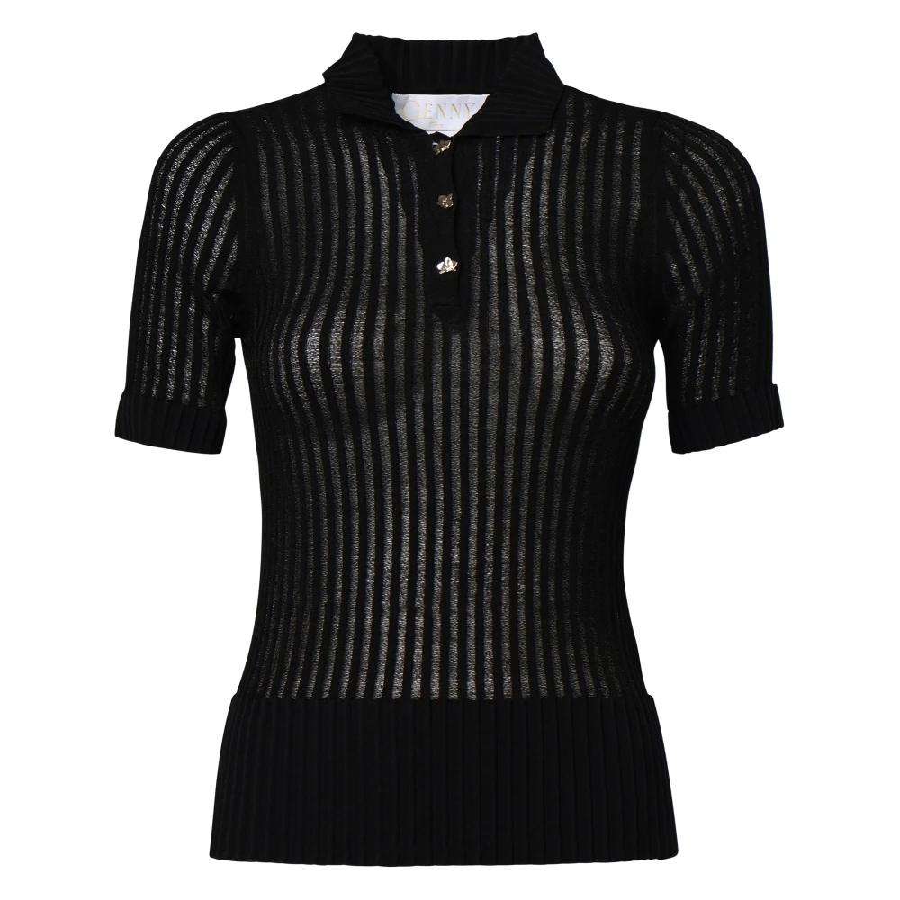 Genny Zwarte Sweaters Maglieria Black Dames