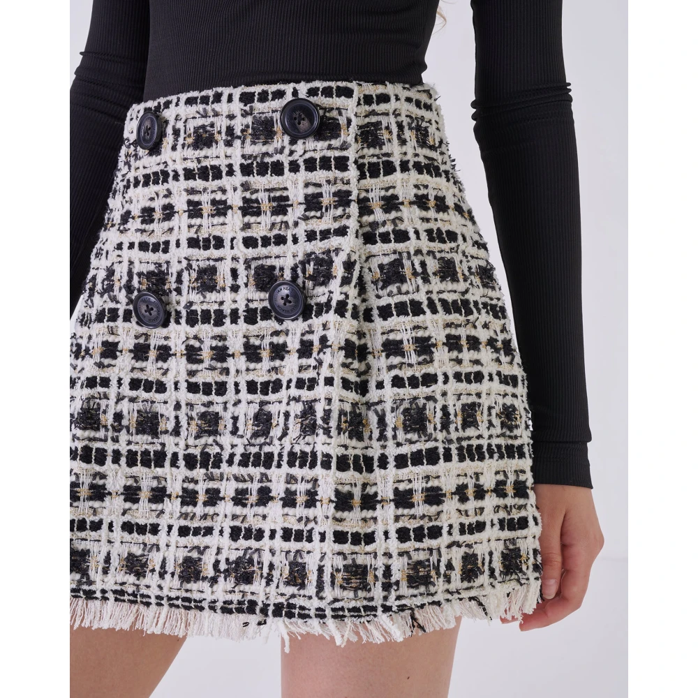 Silvian Heach Gestructureerde stoffen wikkel minirok met franjes Multicolor Dames