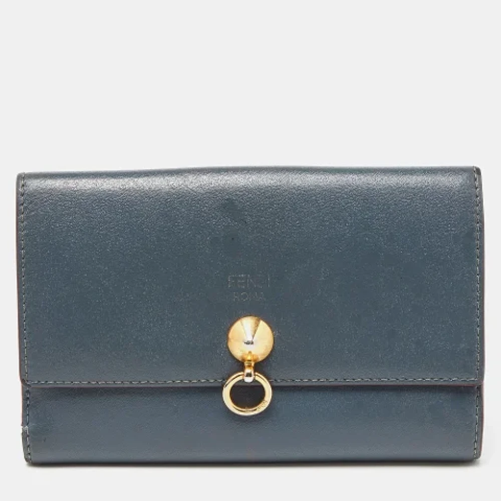 Fendi Vintage Pre-owned Leather wallets Gray Dames