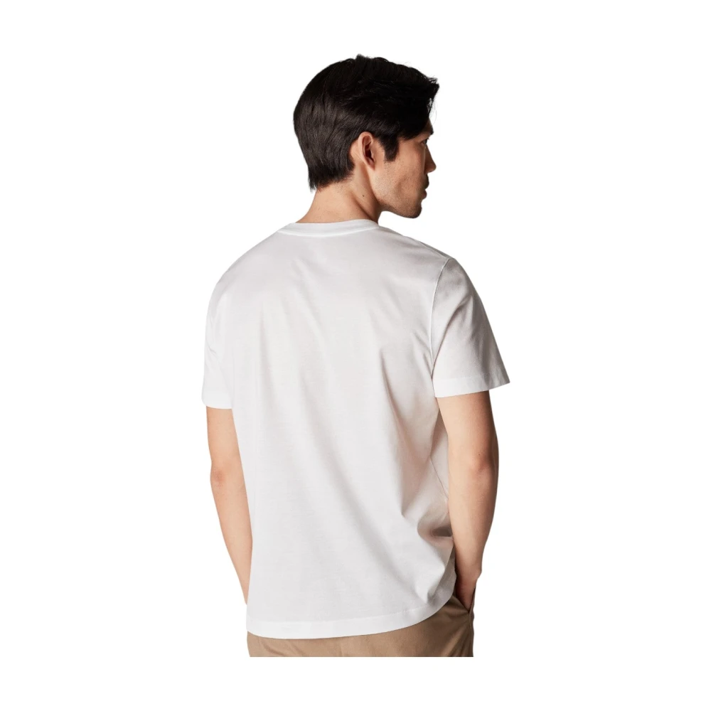 Eton Luxe Katoenen Crewneck T-shirt White Heren