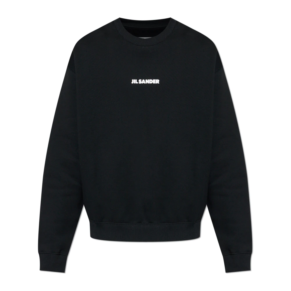 Jil Sander Men's Black Sweatshirts, M, Logo Sweatshirt
