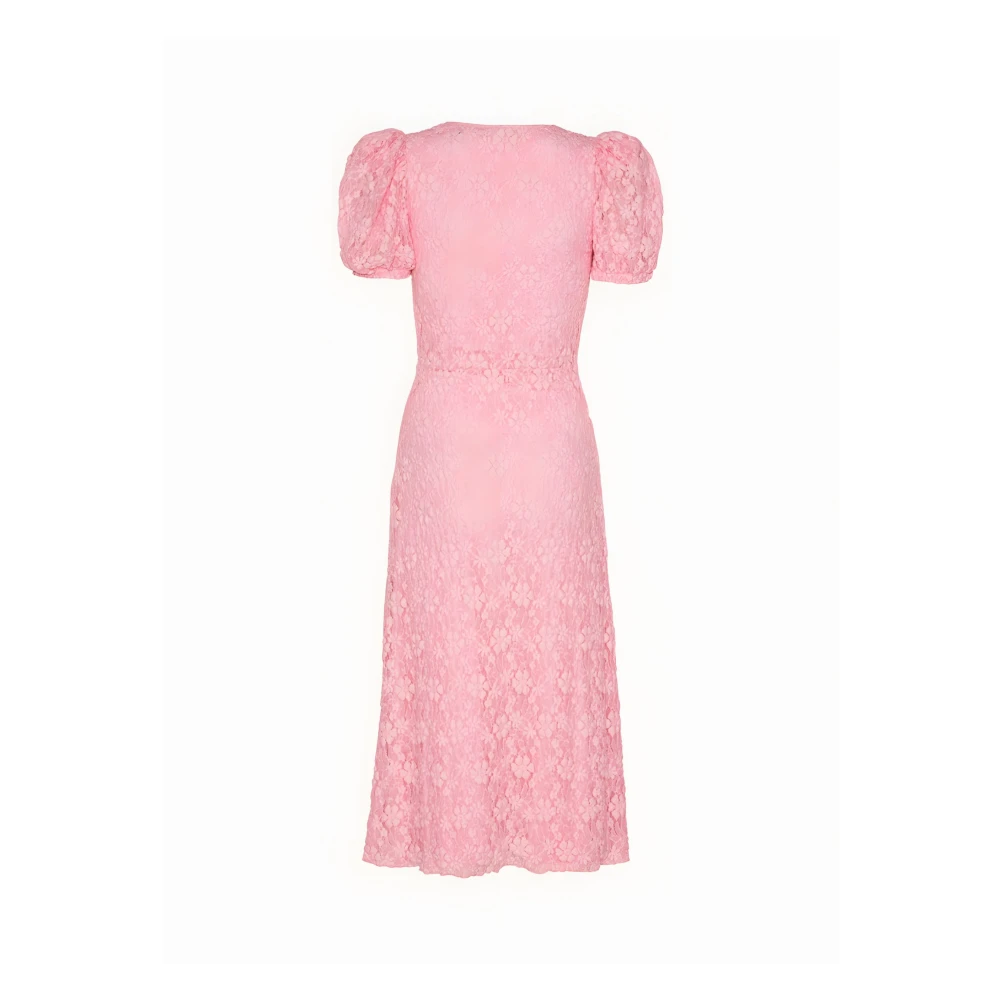 Rotate Birger Christensen Roze Jurk Regular Fit Polyamide Pink Dames