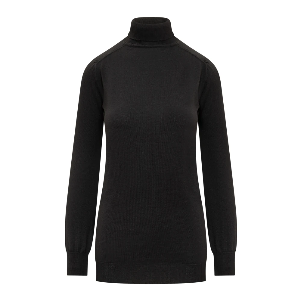 CALCATERRA Merino Turtleneck Sweater Black, Dam