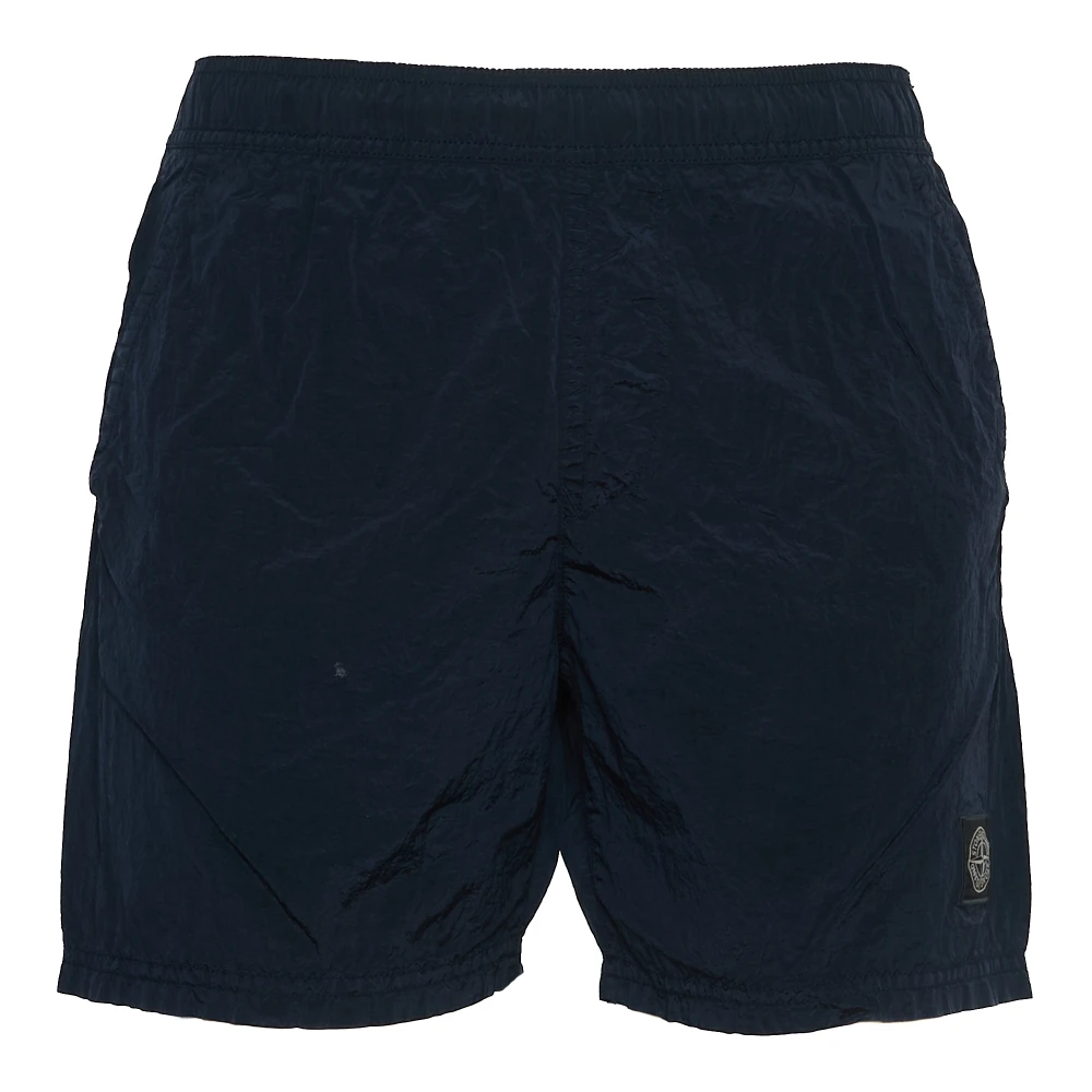 Stone Island Blå Bermuda Shorts för Män Blue, Herr