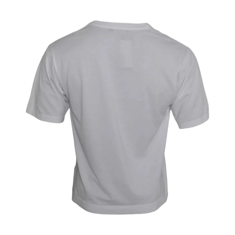 Dolce & Gabbana Casual T-shirt met DG Applique White Heren