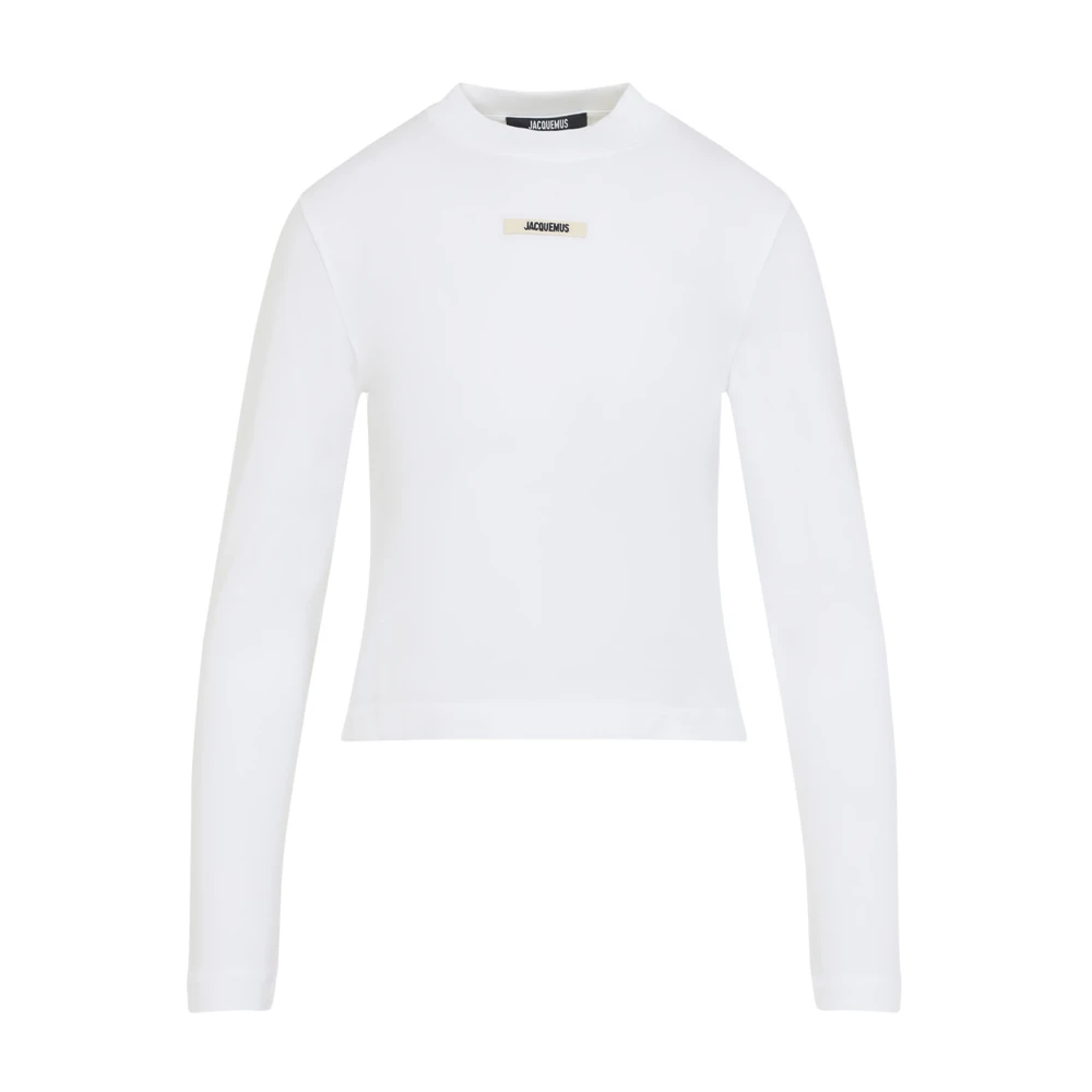 Jacquemus White Long Sleeve T-Shirts, Female, L, The Gros Grain T-Shirt