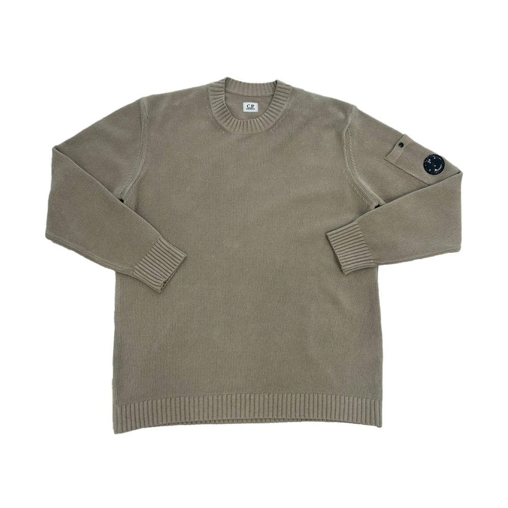 C.P. Company Geribbelde Katoenen Crewneck Sweater Green Heren