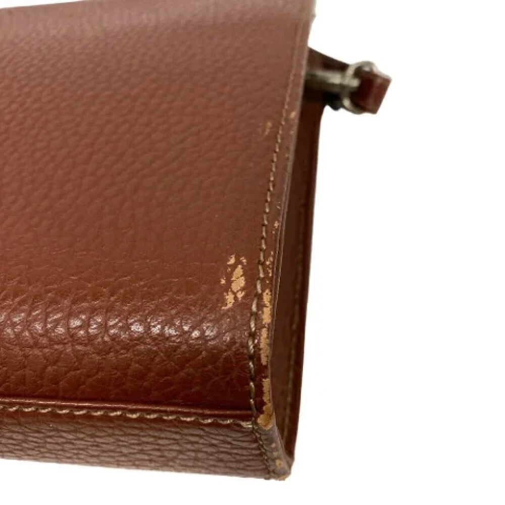 Burberry Vintage Pre-owned Leather clutches Brown Dames