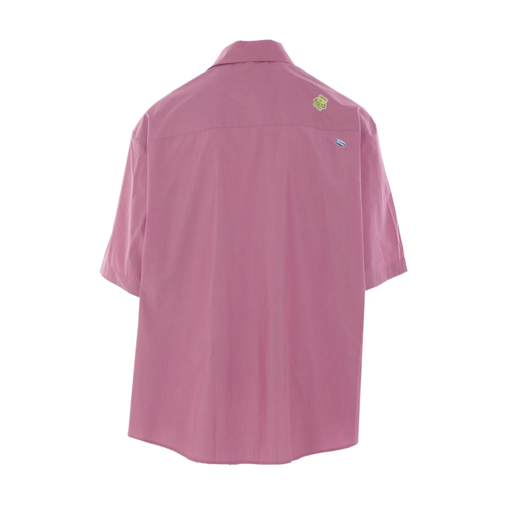 Martine Rose Oversized korte mouwen overhemd Purple Heren