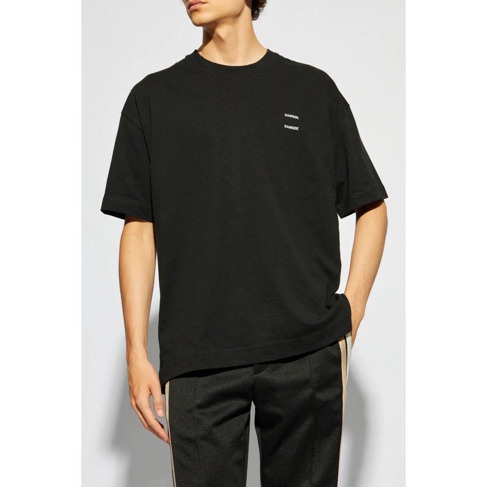 Samsøe T-shirt `Joel` Black Heren