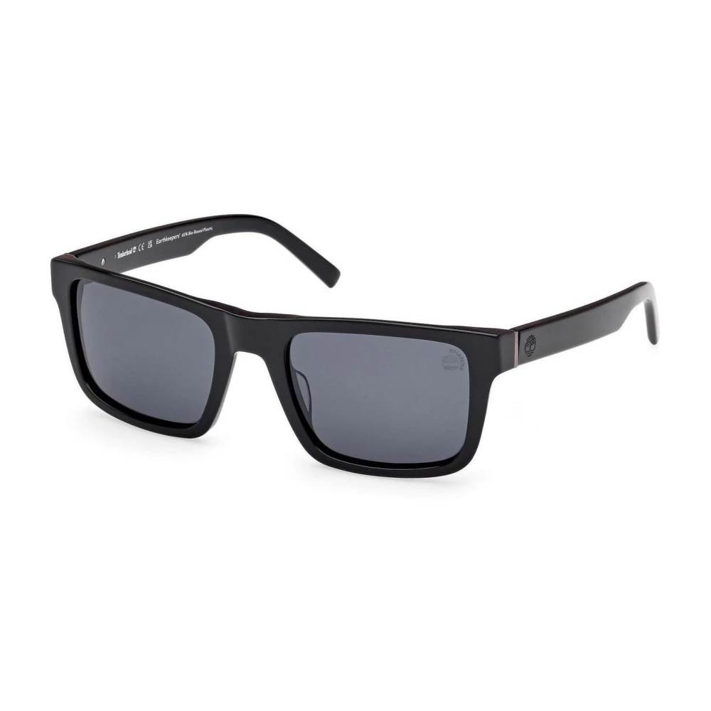 Timberland Black Sunglasses, Male, 55 Mm, Rectangular Polarized Sunglasses