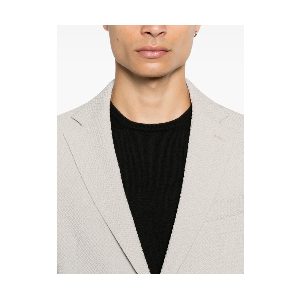 La Fileria Zwarte Wol Crew Neck Sweater Black Heren