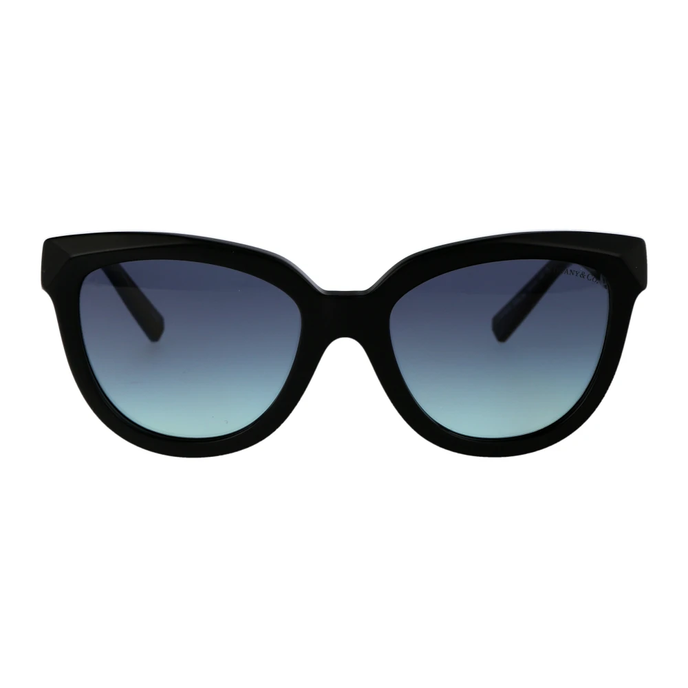 Tiffany Women's Black/Blue Tf4215 83429S Woman Sunglasses Acetate Cat Eye Normal Shaded - Image 4