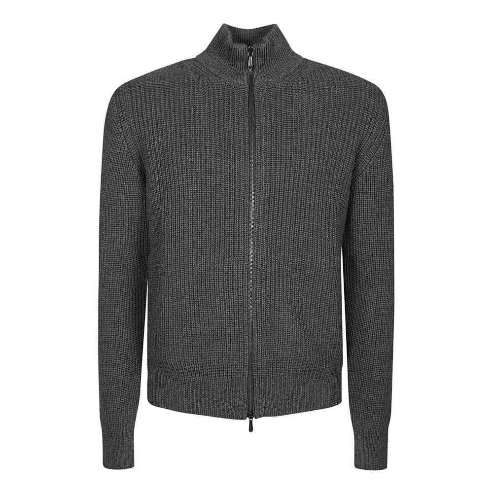 Drumohr Stijlvolle Zip Cardigan Gray Heren