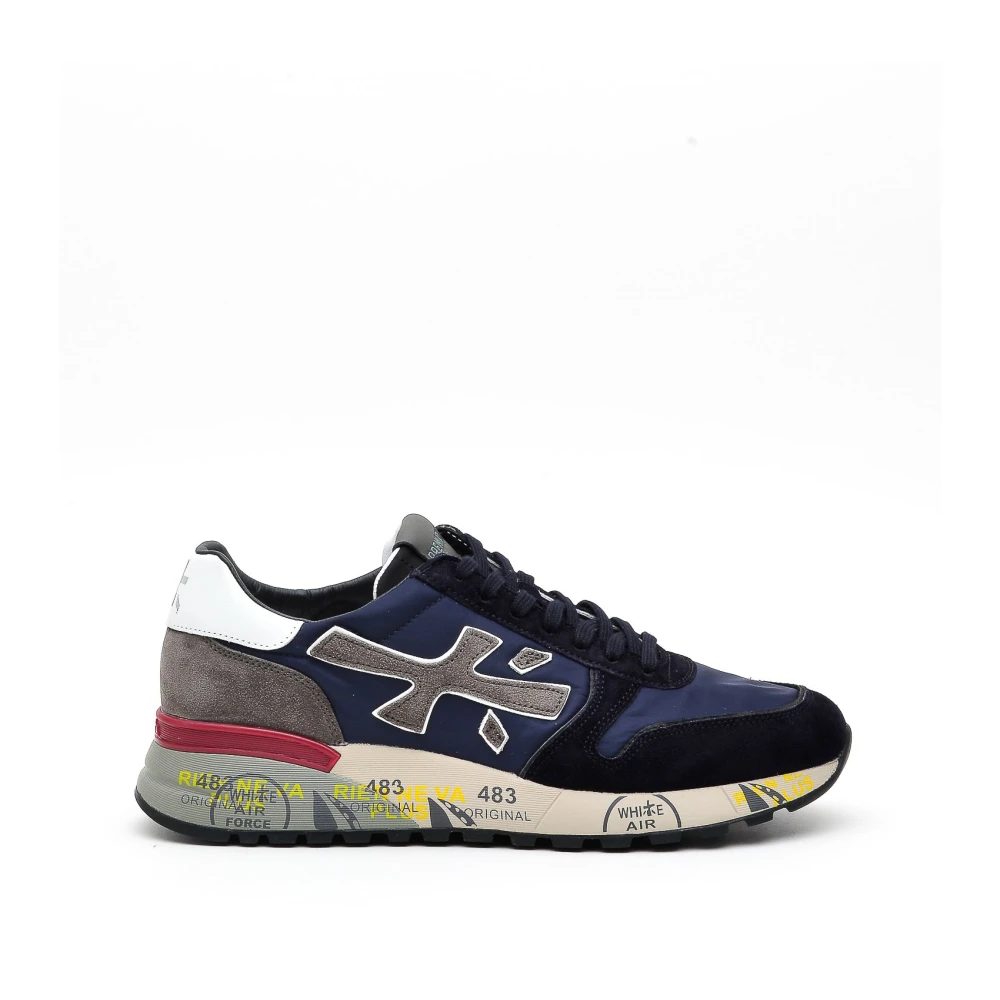 Premiata Blauwe Suède en Stoffen Sneakers Blue Heren