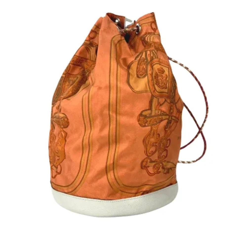 Hermès Vintage Pre-owned Fabric shoulder-bags Orange Dames