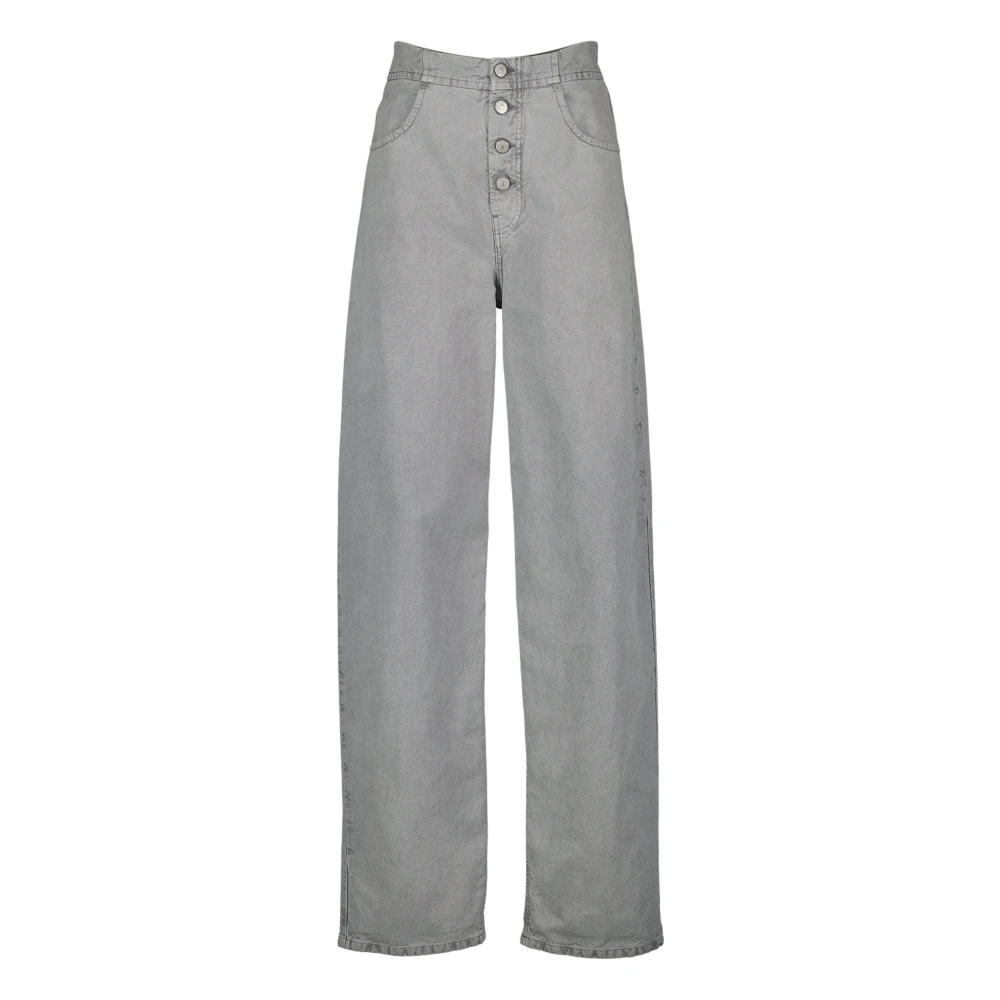Mm6 Maison Margiela Women's Gray Loose Fit Jeans, W27, Loose-Fit Jeans