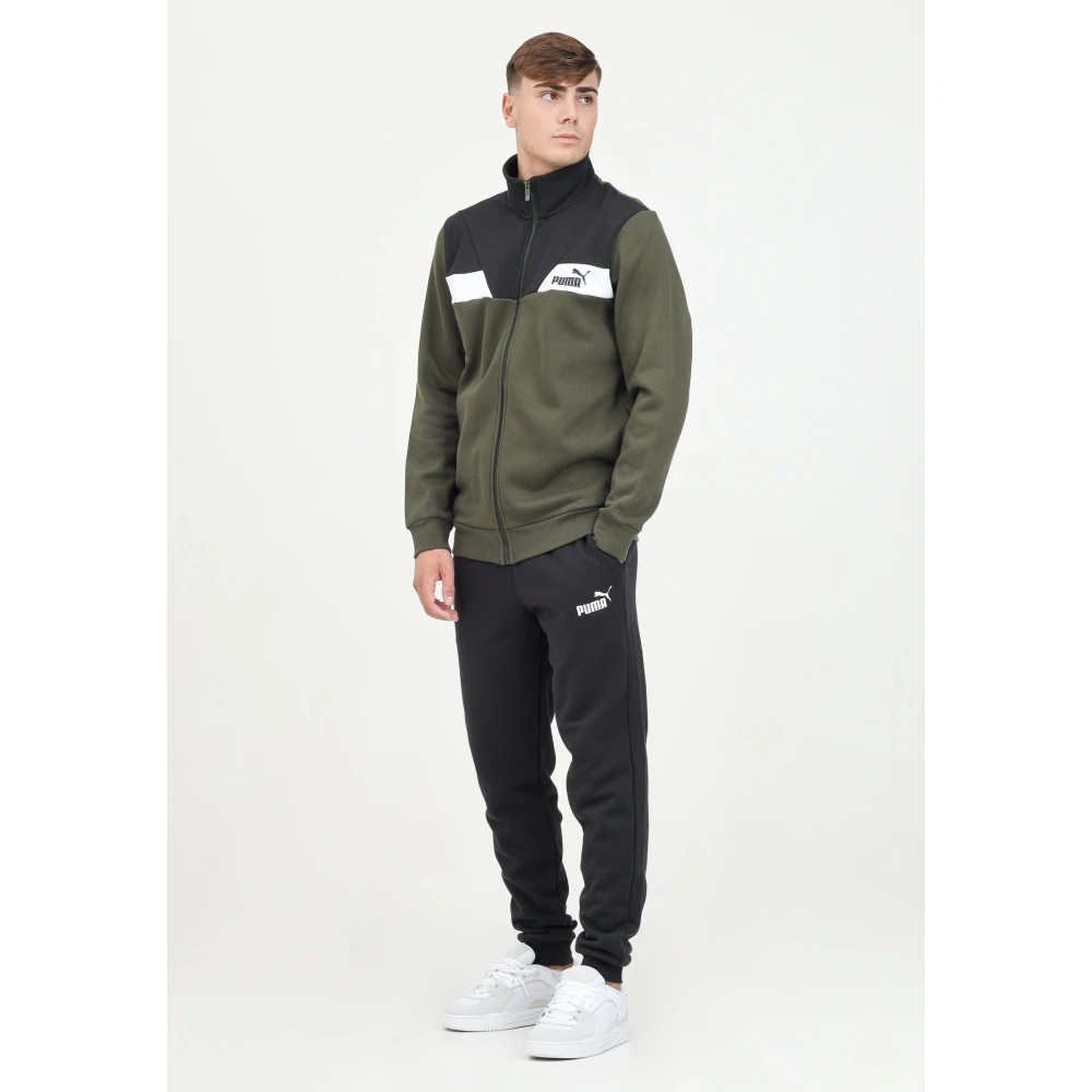 Puma Sportief Zwart en Groen Trainingspak Green Heren