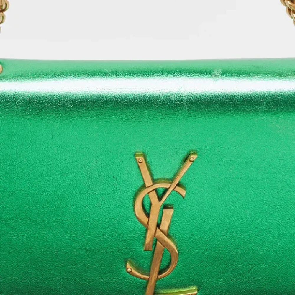 Yves Saint Laurent Vintage Pre-owned Leather wallets Green Dames
