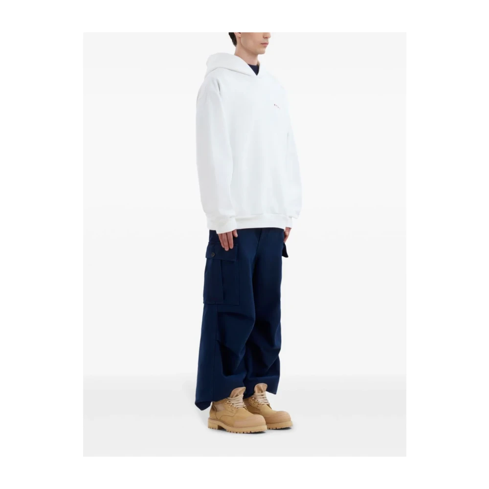 Marni Gekreukelde Sweatshirt White Heren
