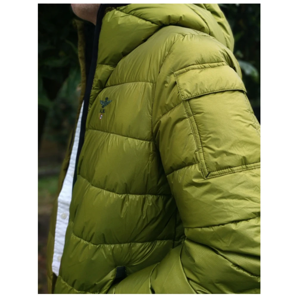aeronautica militare Gewatteerde jas met capuchon Green Heren