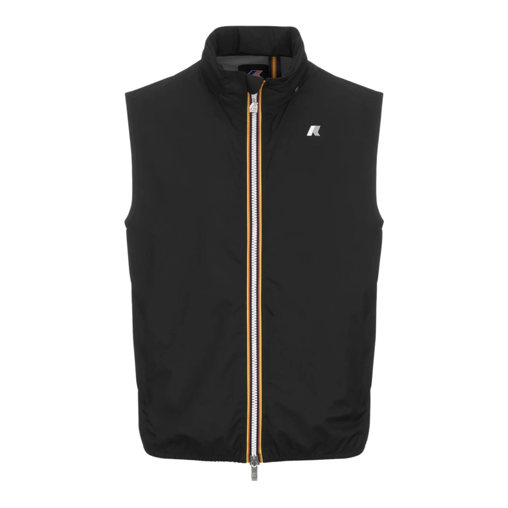 K-Way Men's Black Stretch Dot Sleeveless Jacket - Waistcoats - 2XL - Jackets