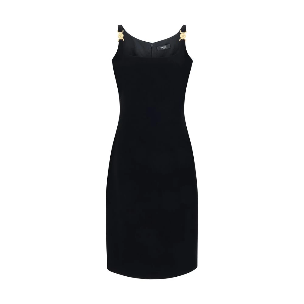 Versace Mouwloze jurk met Medusa-detail Black Dames