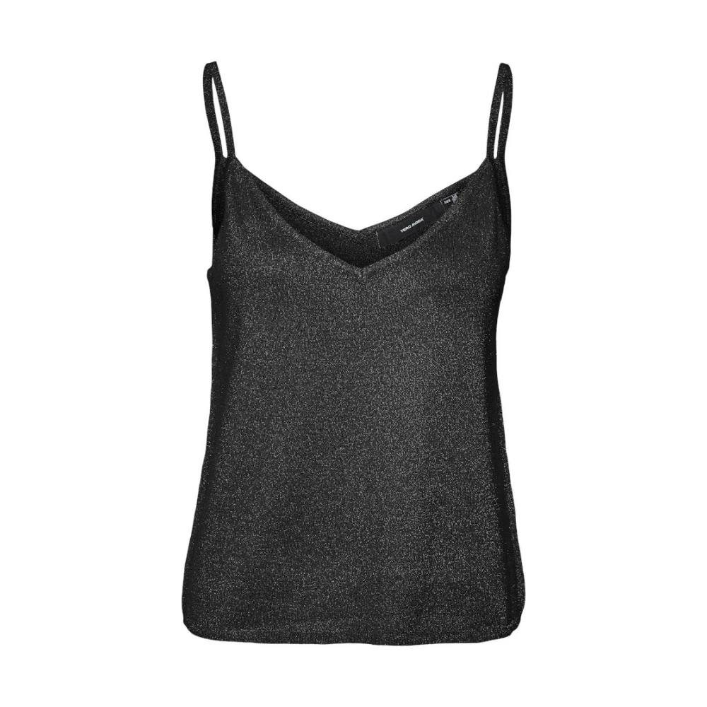 Vero Moda Shine V-Neck Top Zwart met Lurex Black Dames