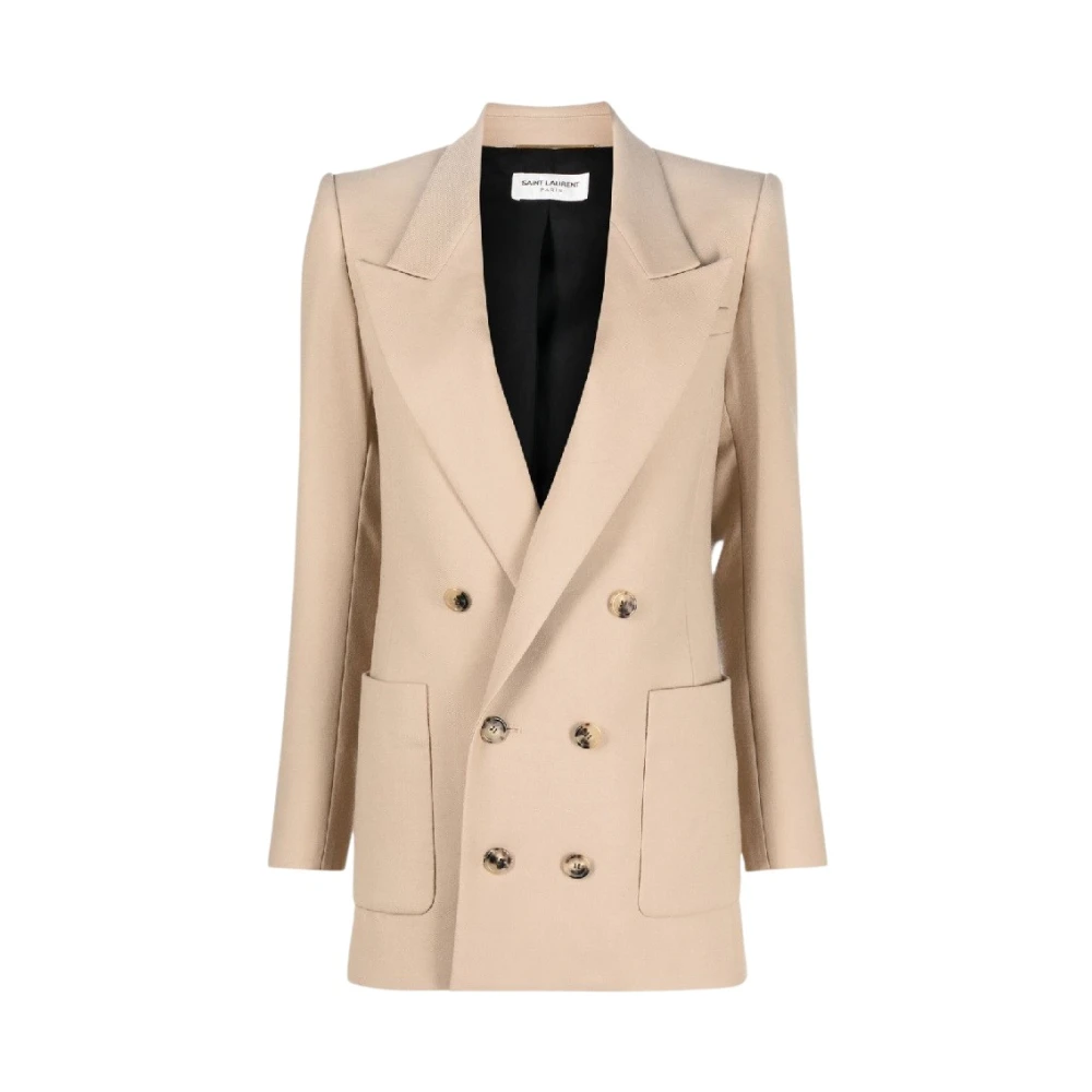 Saint Laurent Vintage Blazer Beige Dames
