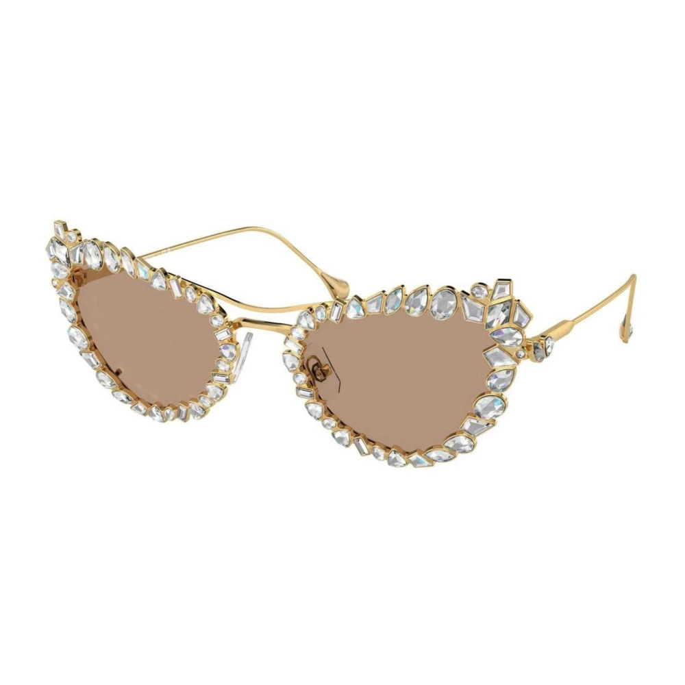 Swarovski Women's Yellow Sunglasses, 56 Mm, Cat Eye Sunglasses
