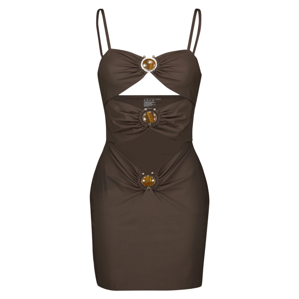 Christopher Esber Brown Short Dresses - Female - Party Dresses - Xs - Dresses