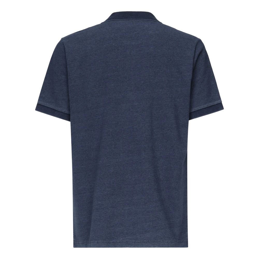 Fay Blauw Katoenen Poloshirt met Logo Blue Heren