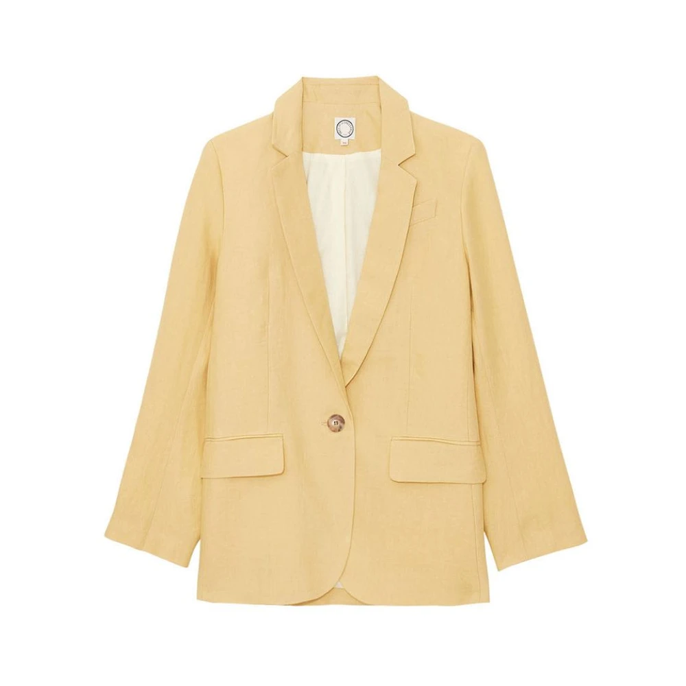 Ines De La Fressange Paris Citron Linne Bruna Jacka Yellow, Dam