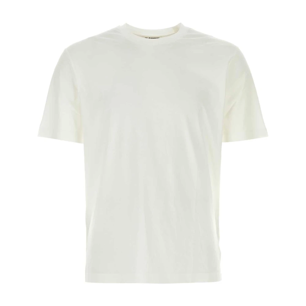Jil Sander Klassiek Wit Katoenen T-Shirt White Heren