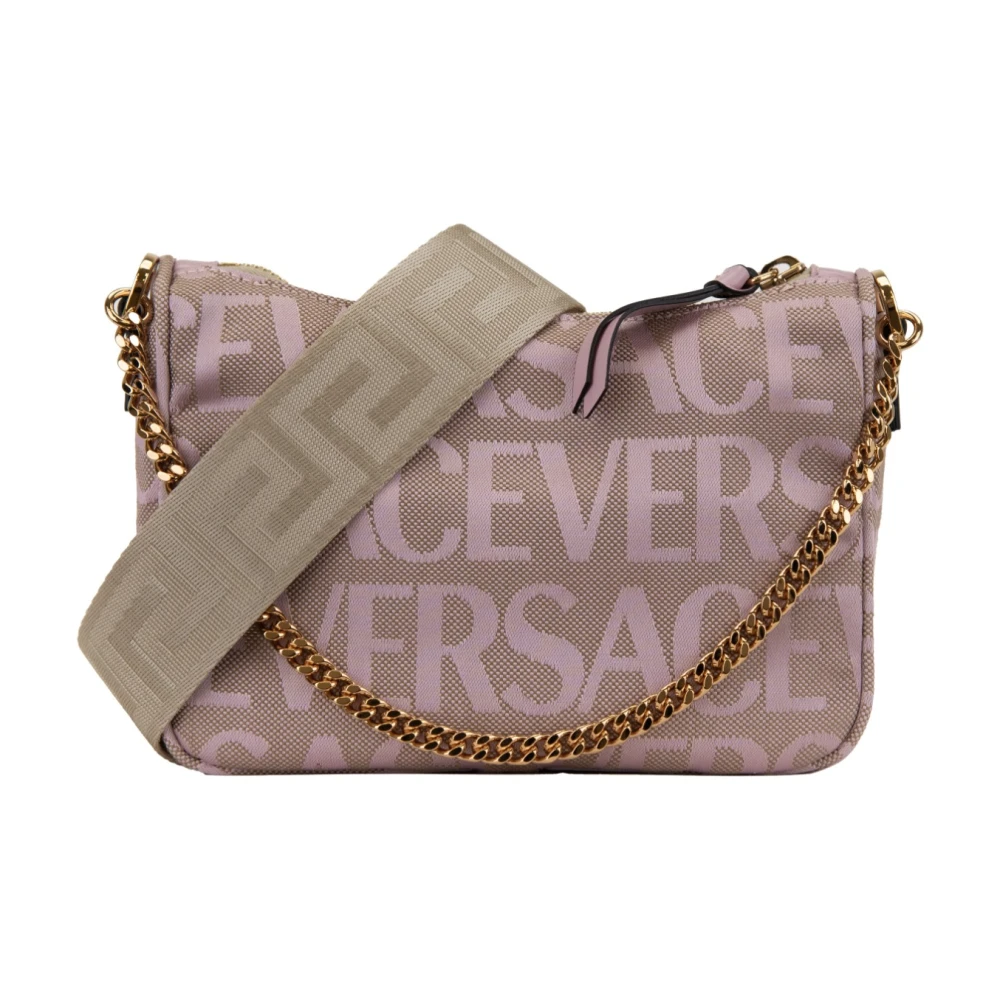 Versace Schoudertas voor Dames met Leren Afwerking Pink Dames