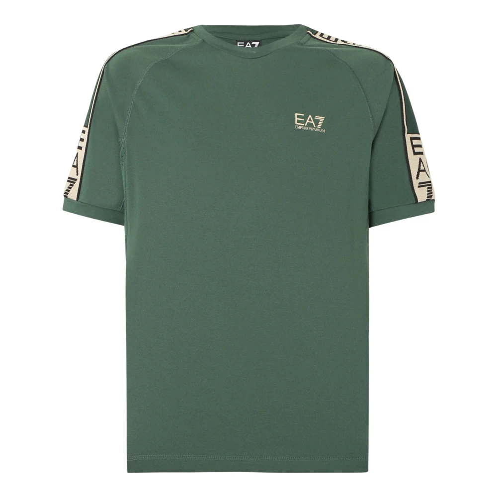 Emporio Armani Ea7 Mannelijk Groente Tops Heren, Groen, Xl, T-Shirts Met Korte Mouwen