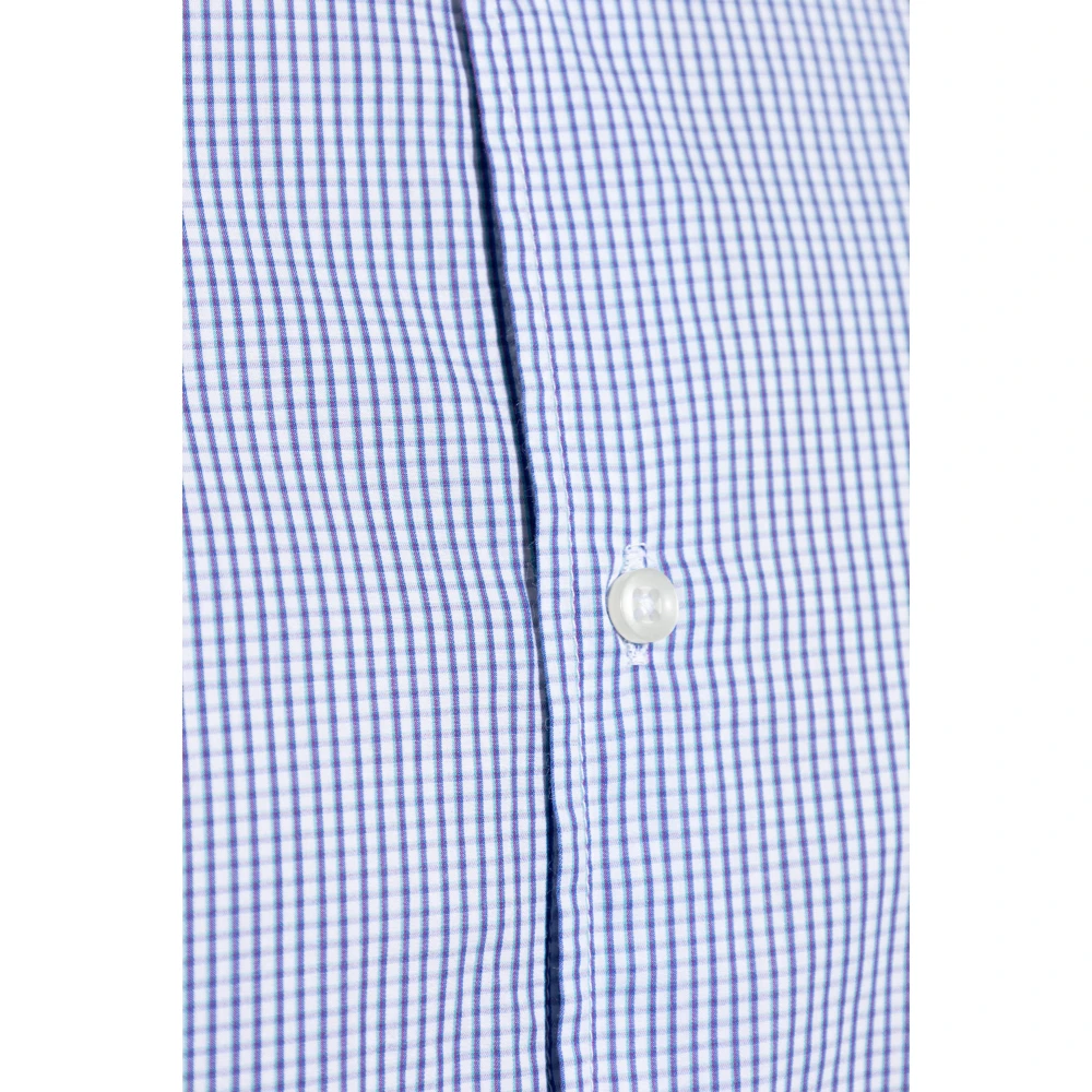 Officine Générale Geruite overhemd Blue Heren