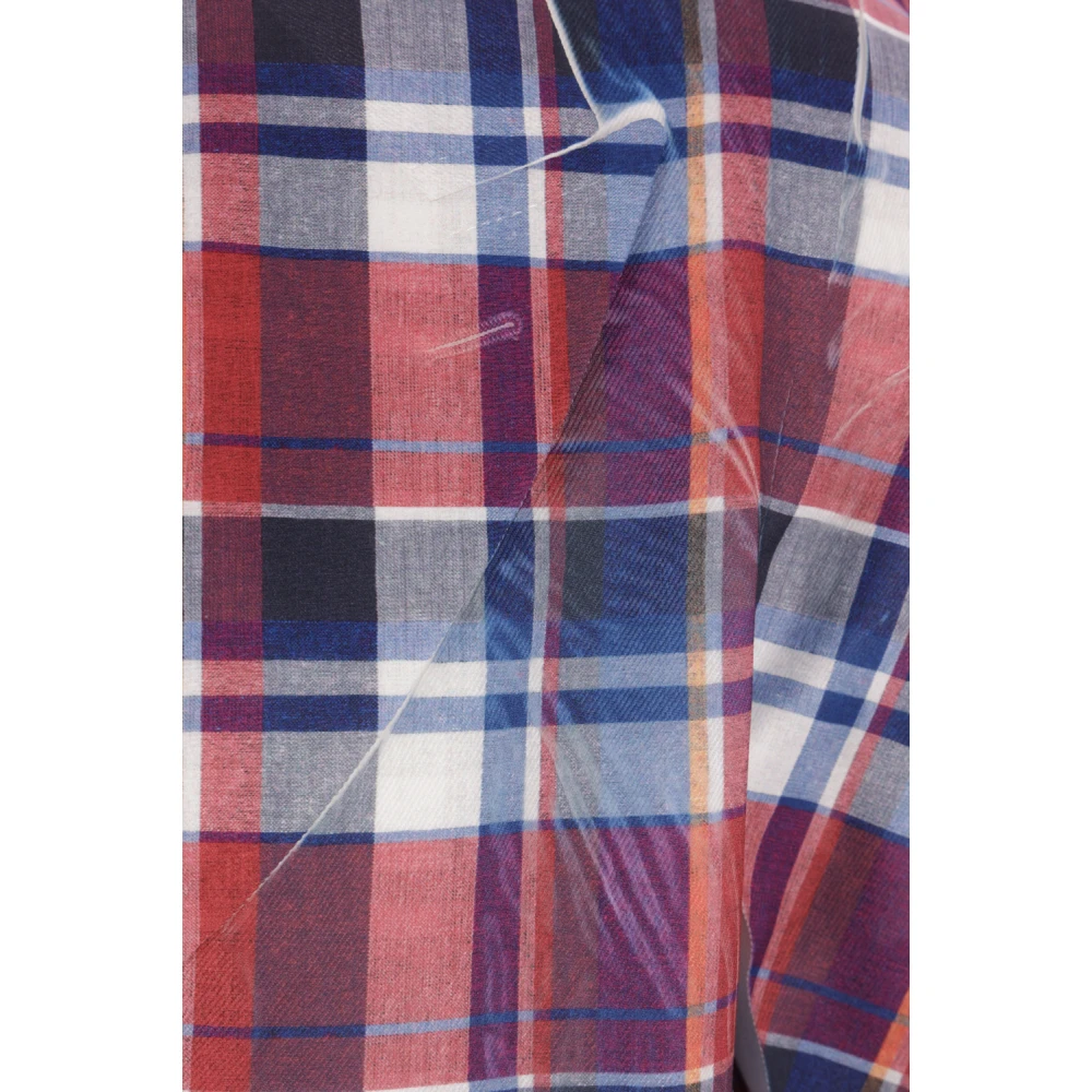 Comme des Garçons Rode Geruite Jas Multicolor Heren