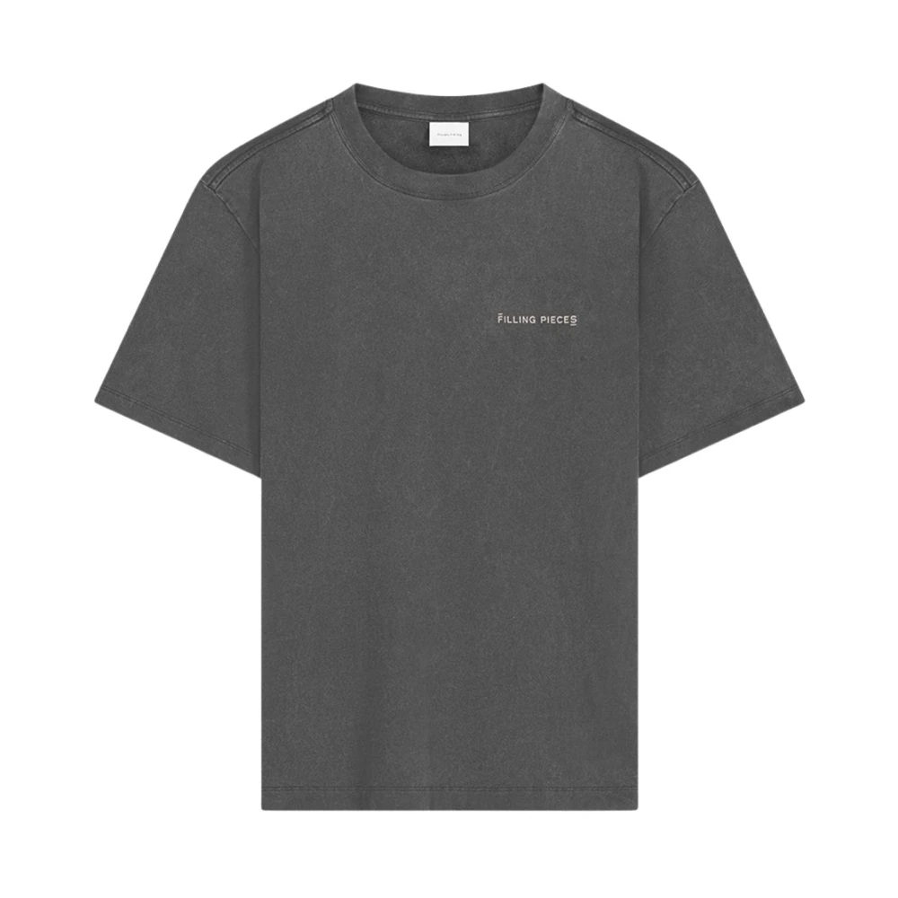 Filling Pieces T-shirt Alphabet Travertine Vintage Black Heren