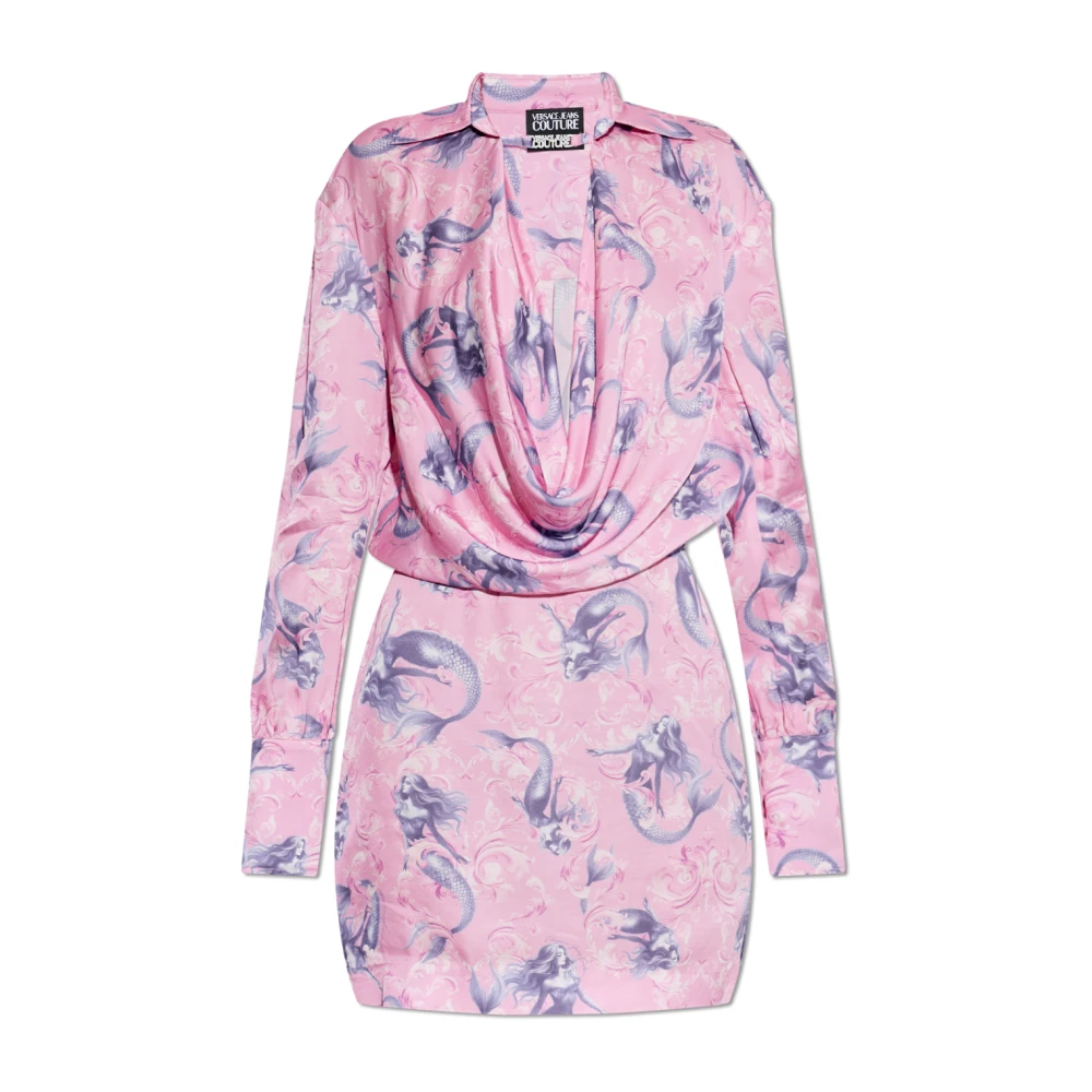Versace Jeans Couture Donna Rosa - Printed Dress - Dresses - S