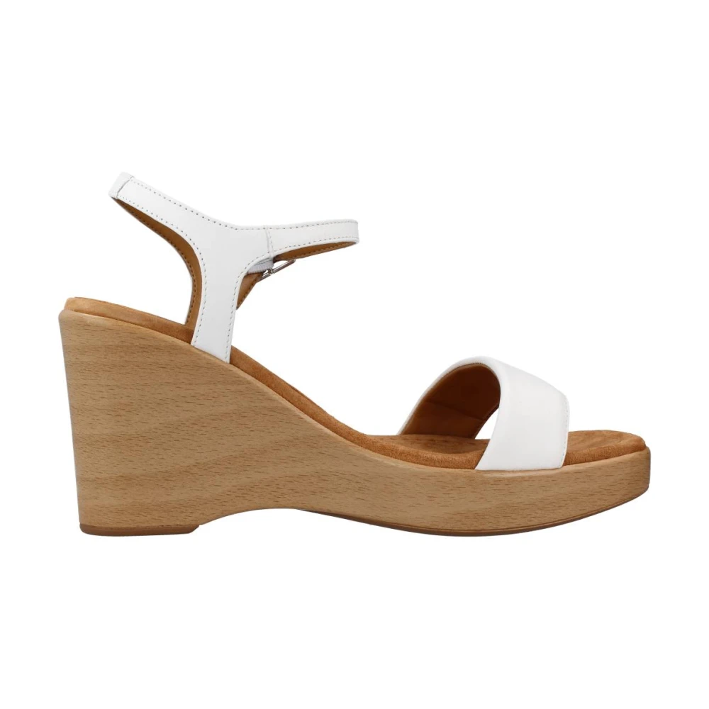 Unisa Wedges White Black Dames