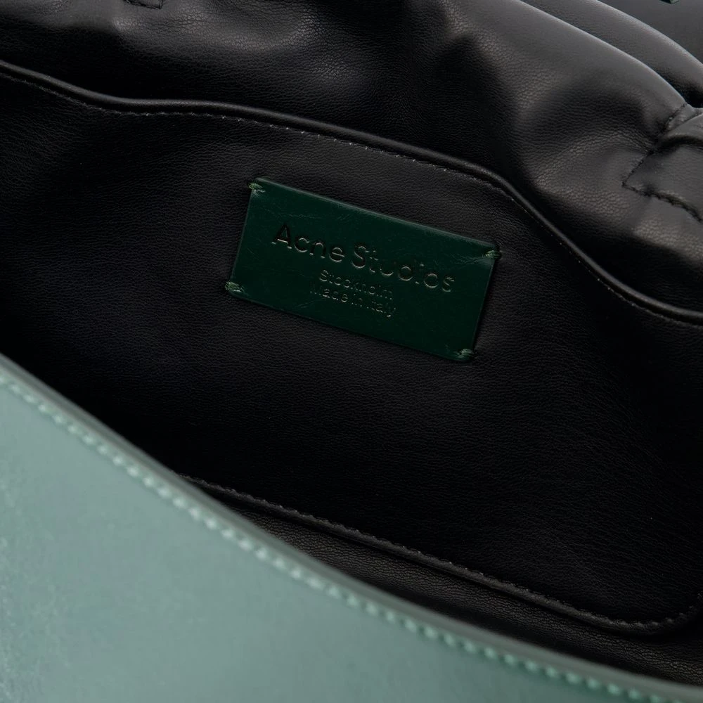 Acne Studios Lux Schoudertas Leer Groen Green Dames