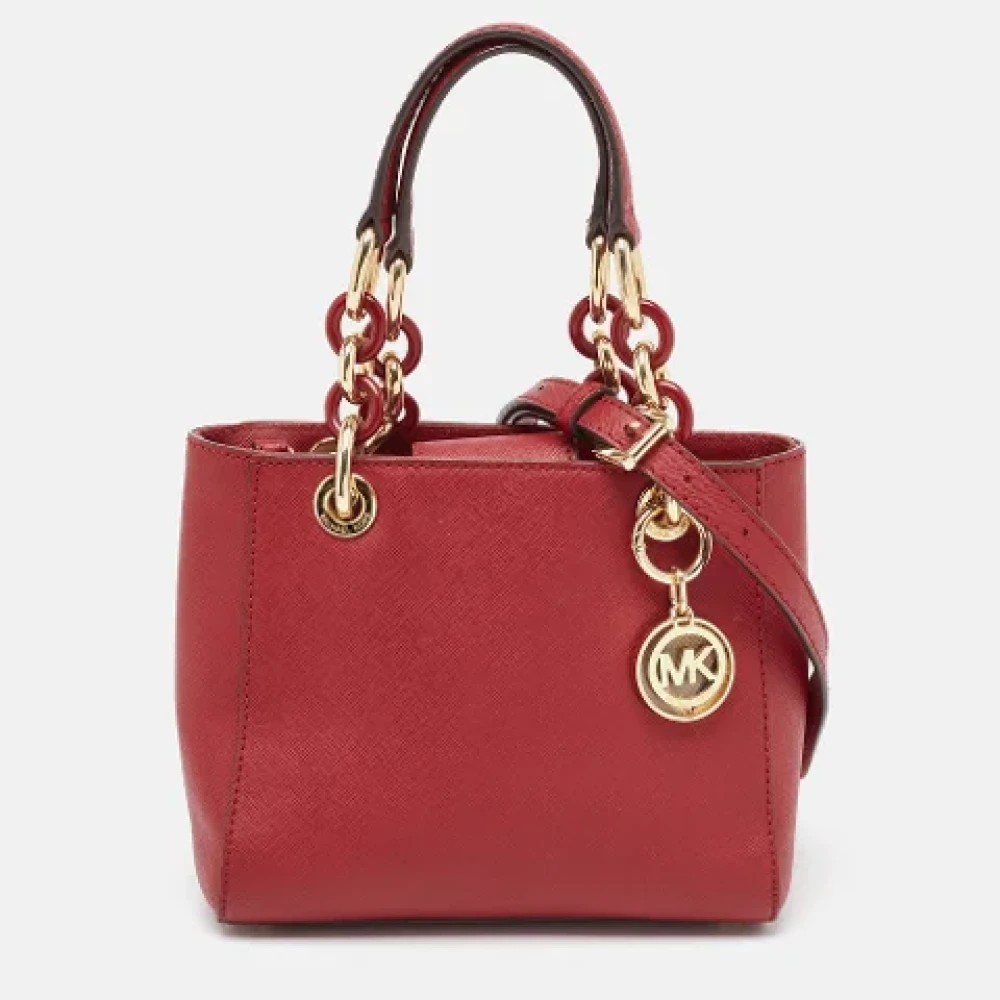 Michael Kors Pre-owned Leather handbags Red Dames