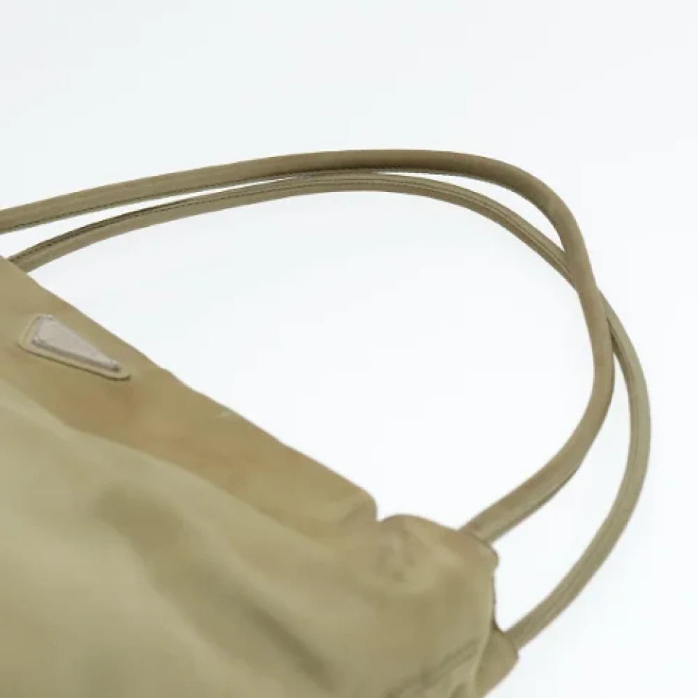Prada Vintage Pre-owned Nylon prada-bags Beige Dames