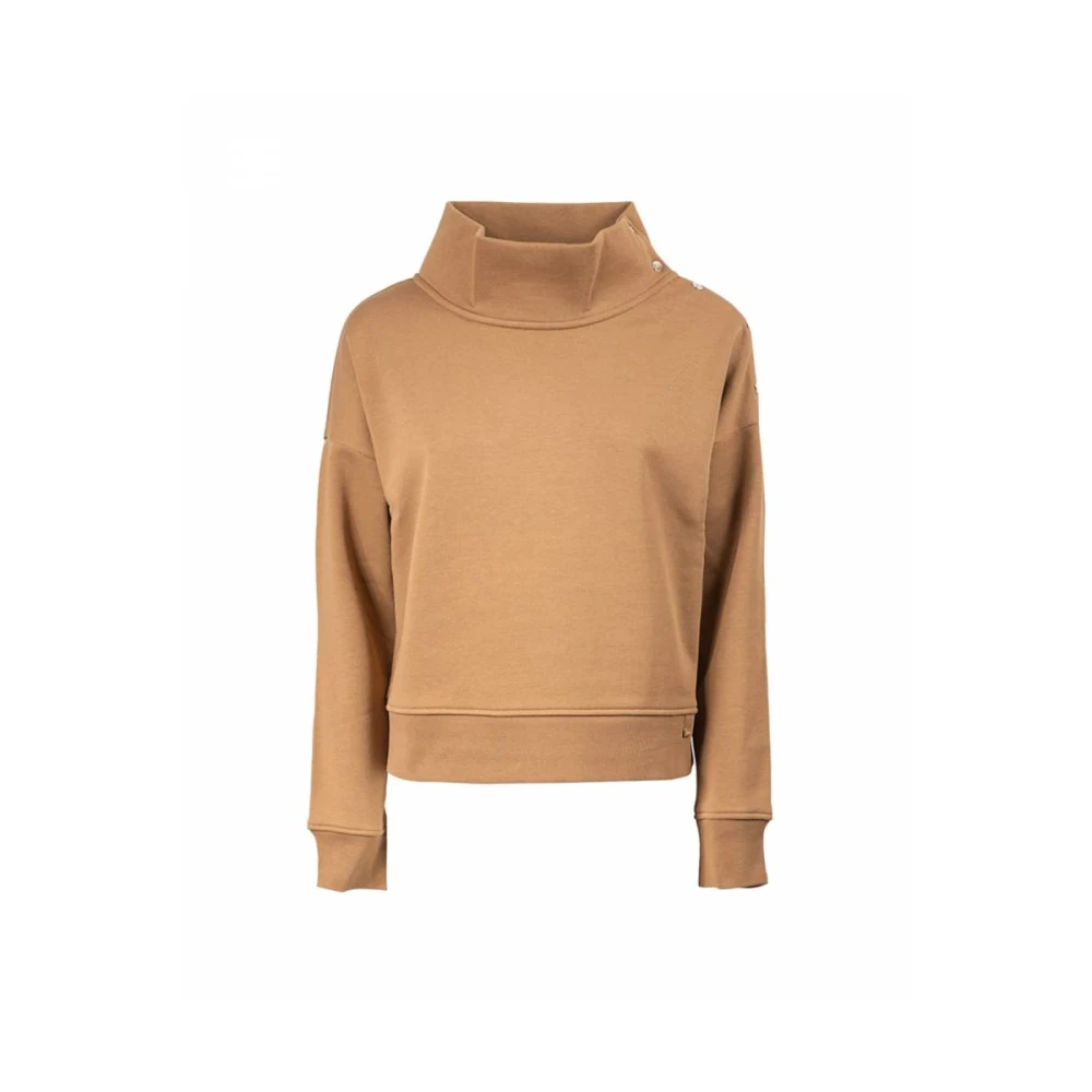 Herno Sweatshirt met knoopdetail Brown Dames